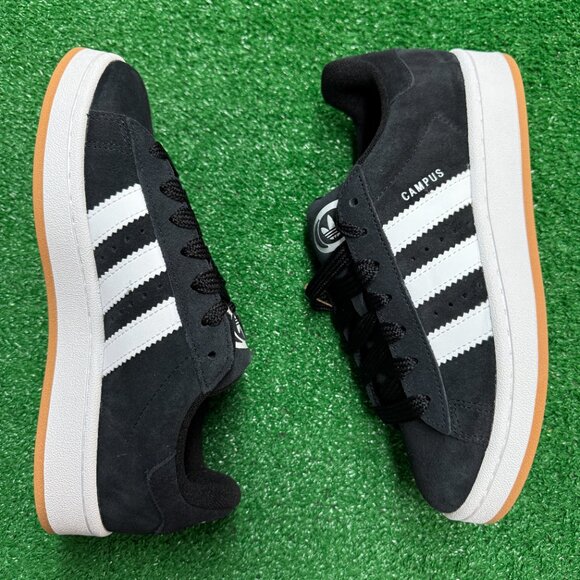 GS Sz 6/WMNS Sz 8 Adidas Campus 00s Low Casual Shoes Black White Gum HQ6638 NEW - Picture 3 of 5